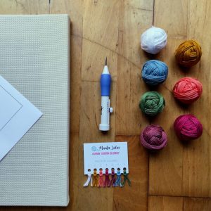 kit iniciacion punch needle - set completo de materiales e instrucciones 5