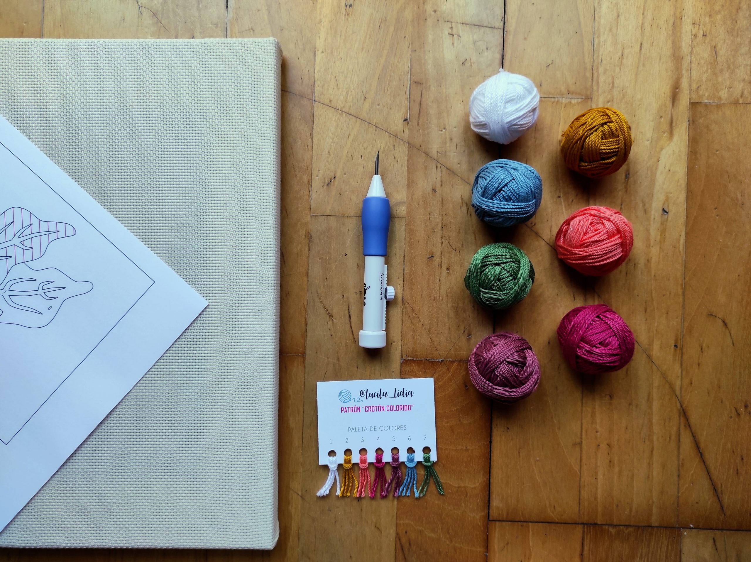 kit iniciacion punch needle 10 kit iniciacion punch needle - set completo de materiales e instrucciones 5