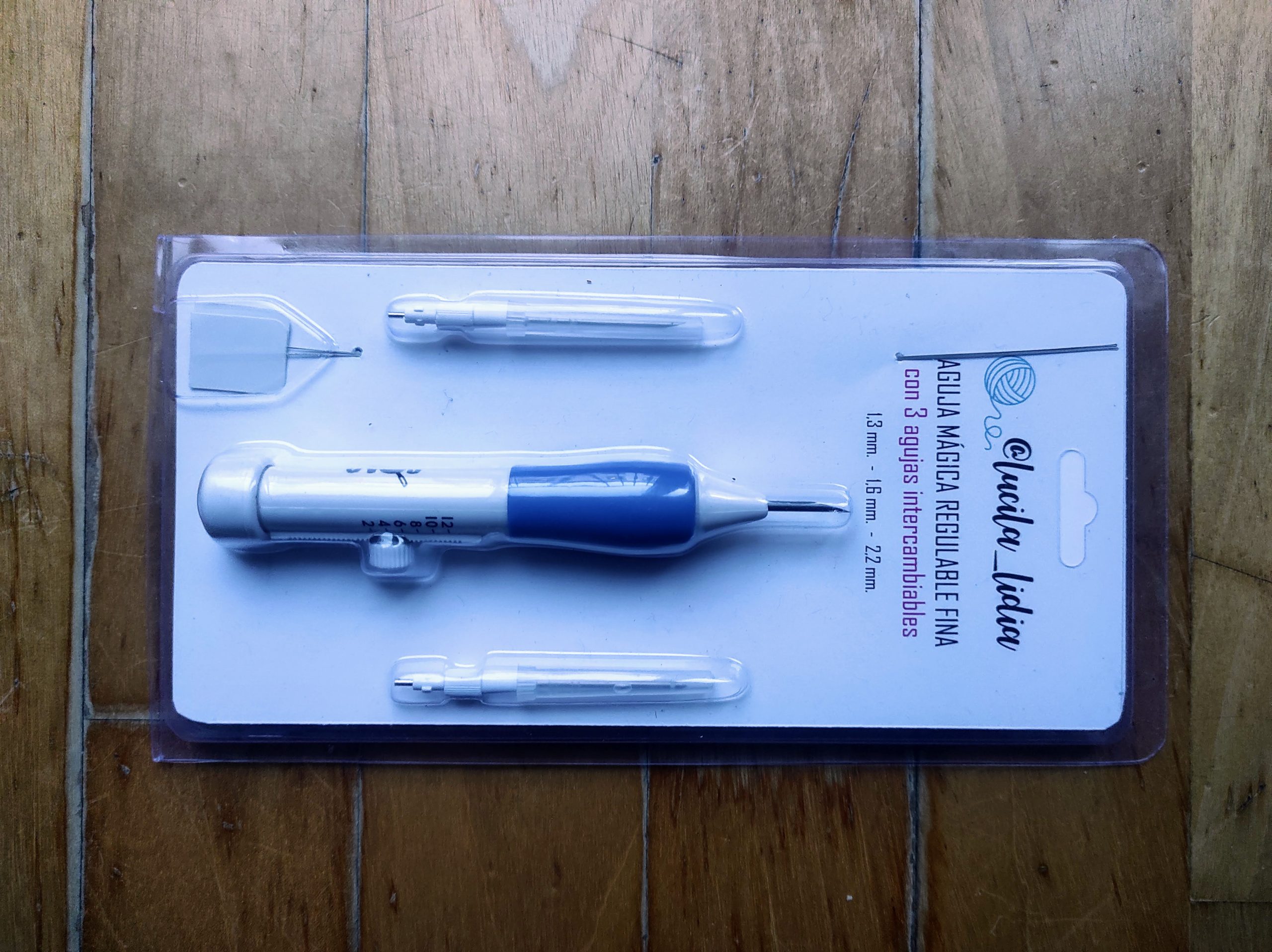 kit iniciacion punch needle 6 kit iniciacion punch needle - aguja magica regulable fina