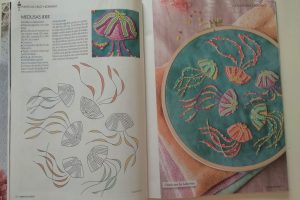 foto bordado a mano de medusas revista labores