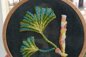 Punto cadeneta: mini GinkGo Biloba