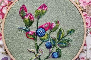 Needle painting: ARÁNDANO BORDADO